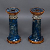 Royal Doulton. A Perfect Pair of Jardinieres on Matching Stands - Thumbnail 13