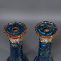 Royal Doulton. A Perfect Pair of Jardinieres on Matching Stands - Thumbnail 14