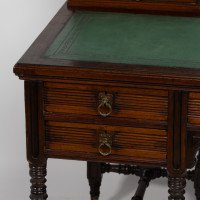 Bruce Talbert, style of. By Gillow and Co. – Aesthetic Oak Knee Hole Desk - Thumbnail 12