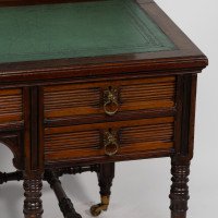 Bruce Talbert, style of. By Gillow and Co. – Aesthetic Oak Knee Hole Desk - Thumbnail 15