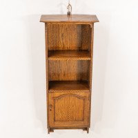 An Arts & Crafts Oak & Chequer Inlaid Wall Cabinet - Thumbnail 2