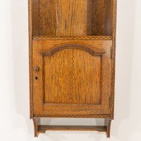 An Arts & Crafts Oak & Chequer Inlaid Wall Cabinet - Thumbnail 12