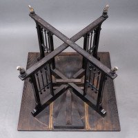 Aesthetic Movement Scissor Action Drop Leaf Side Table Made From Hungarian Ash - Thumbnail 19
