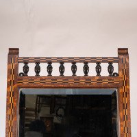Shapland & Petter attri. M H Baillie Scott style of. An Arts & Crafts oak mirror with chequer Inlays - Thumbnail 2