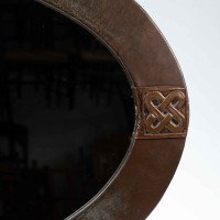 An Arts & Crafts Copper Plated Mirror with Hand Formed Celtic Details - Thumbnail 5