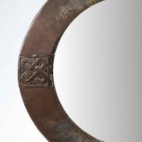An Arts & Crafts Copper Plated Mirror with Hand Formed Celtic Details - Thumbnail 3