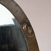 Arts and Crafts – Hand-Hammered Brass Mirror with Celtic Details (c.1900) - Thumbnail 4