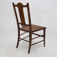 Arts & Crafts Side Chair with Ebony Pewter Inlays, probably Waring & Gillow - Thumbnail 16