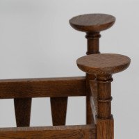 Shapland & Petter. An Arts & Crafts Oak Plant Stand with Voysey Style Discs Finials - Thumbnail 7