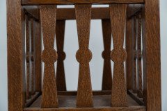 Shapland & Petter. An Arts & Crafts Oak Plant Stand with Voysey Style Discs Finials - Thumbnail 9
