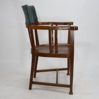 E. A. Taylor, attributed. An Arts & Crafts Oak Tub Chair with a Pierced Heart - Thumbnail 6
