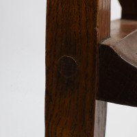 E. A. Taylor, attributed. An Arts & Crafts Oak Tub Chair with a Pierced Heart - Thumbnail 11