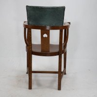 E. A. Taylor, attributed. An Arts & Crafts Oak Tub Chair with a Pierced Heart - Thumbnail 12