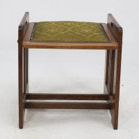 Wilhelm Schmidt Made by Prag-Rudniker. A Vienna Secession Oak Piano Stool - Thumbnail 2