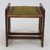 Wilhelm Schmidt Made by Prag-Rudniker. A Vienna Secession Oak Piano Stool - Thumbnail 5