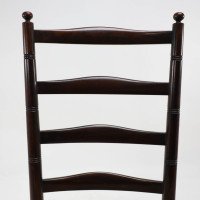 Liberty & Co., An English Aesthetic Movement Walnut Ladder Back Rush Seat Chair - Thumbnail 5