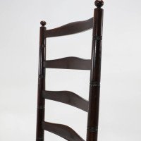 Liberty & Co., An English Aesthetic Movement Walnut Ladder Back Rush Seat Chair - Thumbnail 6