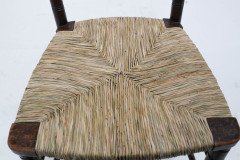 Liberty & Co., An English Aesthetic Movement Walnut Ladder Back Rush Seat Chair - Thumbnail 8
