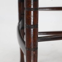 Liberty & Co., An English Aesthetic Movement Walnut Ladder Back Rush Seat Chair - Thumbnail 10