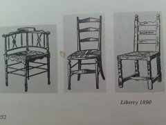 Liberty & Co., An English Aesthetic Movement Walnut Ladder Back Rush Seat Chair - Thumbnail 15