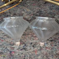 WAS Benson. Rare pair of brass wall lights with the original Powell flint shades - Thumbnail 13