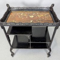 Aesthetic Movement Japanese Tea Trolley with River Scene Decoration - Thumbnail 7
