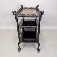 Aesthetic Movement Japanese Tea Trolley with River Scene Decoration - Thumbnail 10