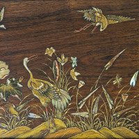 Aesthetic Movement Japanese Tea Trolley with River Scene Decoration - Thumbnail 22