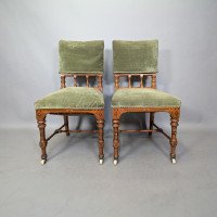 Charles Bevan Attributed for Marsh, Jones and Cribb – Gothic Revival Oak Chairs - Thumbnail 3