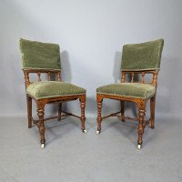 Charles Bevan Attributed for Marsh, Jones and Cribb – Gothic Revival Oak Chairs - Thumbnail 2