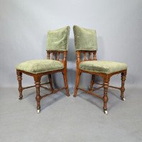 Charles Bevan Attributed for Marsh, Jones and Cribb – Gothic Revival Oak Chairs - Thumbnail 4
