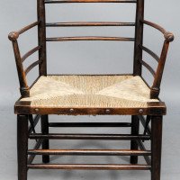 Philip Webb, attributed. Morris & Co., Rare Pair of Large Sussex Armchairs, Fully Restored - Thumbnail 14