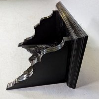 Aesthetic Movement – Ebonised Wall Shelf with Hand-Carved Floral Decoration - Thumbnail 4