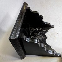 Aesthetic Movement – Ebonised Wall Shelf with Hand-Carved Floral Decoration - Thumbnail 6