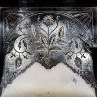 Aesthetic Movement – Ebonised Wall Shelf with Hand-Carved Floral Decoration - Thumbnail 10