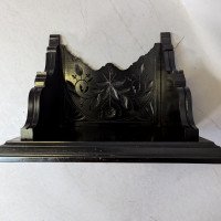 Aesthetic Movement – Ebonised Wall Shelf with Hand-Carved Floral Decoration - Thumbnail 13