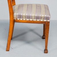 Liberty & Co., Six English Arts & Crafts Oak Dining Chairs with Heart Cut-Outs - Thumbnail 15