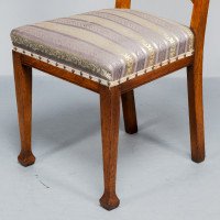 Liberty & Co., Six English Arts & Crafts Oak Dining Chairs with Heart Cut-Outs - Thumbnail 18