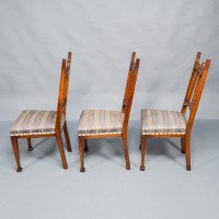 Liberty & Co., Six English Arts & Crafts Oak Dining Chairs with Heart Cut-Outs - Thumbnail 5