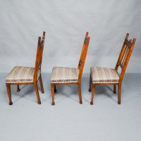 Liberty & Co., Six English Arts & Crafts Oak Dining Chairs with Heart Cut-Outs - Thumbnail 22