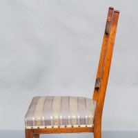 Liberty & Co., Six English Arts & Crafts Oak Dining Chairs with Heart Cut-Outs - Thumbnail 26