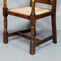 Liberty & Co., A Set of Six Arts & Crafts Oak Arrowhead Rush Seat Dining Chairs - Thumbnail 18