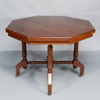 Bruce Talbert, in the Style Of. An Aesthetic Movement Walnut & Gilt Octagonal Centre Table - Thumbnail 2