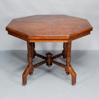 Bruce Talbert, in the Style Of. An Aesthetic Movement Walnut & Gilt Octagonal Centre Table - Thumbnail 3