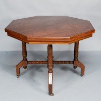 Bruce Talbert, in the Style Of. An Aesthetic Movement Walnut & Gilt Octagonal Centre Table - Thumbnail 4