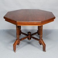 Bruce Talbert, in the Style Of. An Aesthetic Movement Walnut & Gilt Octagonal Centre Table - Thumbnail 5