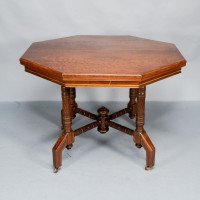 Bruce Talbert, in the Style Of. An Aesthetic Movement Walnut & Gilt Octagonal Centre Table - Thumbnail 6