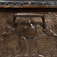 Jesson Birkett, Attributed – Arts and Crafts Copper Fireside Log Box and Seat - Thumbnail 21