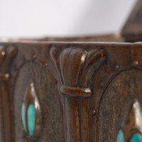 Jesson Birkett, Attributed – Arts and Crafts Copper Fireside Log Box and Seat - Thumbnail 26