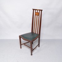 Joseph Maria Olbrich, attributed. Art Nouveau Inlaid Side Chair - Thumbnail 3